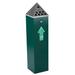 No Butts Bin Co. Pyramid Top Tower Outdoor Ashtray, Stainless Steel in Green | 32 H x 8 W x 8 D in | Wayfair TBH03