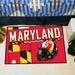 FANMATS NCAA University of Maryland Starter 30 in. x 19 in. Non-Slip Indoor Only Door Mat Synthetics in Black/Brown/Red | 19 W x 30 D in | Wayfair