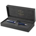 Parker Sonnet Ballpoint Pen | Blue Lacquer with Palladium Trim | Medium Point Black Ink | Gift Box