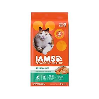 Iams ProActive Health Adult Hairball Care with Chicken & Salmon Dry Cat Food, 3.5-lb bag