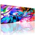 murando Canvas Wall Art Abstract 135x45 cm / 54"x18" 1pcs Non-woven Canvas Prints Image Framed Artwork Painting Picture Photo Home Decoration - colorful paint blue pink green a-A-0001-b-c