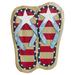 The Holiday Aisle® Patriotic Flip Flops 2-Sided Burlap 43 x 29 in. Garden Flag in Gray/Red | 43 H x 29 W in | Wayfair HLDY1015 27217387