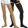 23-32 mmHg MEDICAL COMPRESSION Stockings with CLOSED Toe, FIRM Grade Class II, Thigh High Support Socks with Toecap (M (Body height 62.2-66.9 inches), Black)