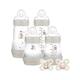 MAM Feed and Soothe Set, Anti-Colic Newborn Bottle Set Complete with Baby Soothers, Suitable from 0+ Months, Ideal Baby Gift Set For New Parents, Ivory (Designs May Vary)