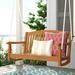 Lark Manor™ Allianna Porch Swing Wood/Solid Wood in Brown | 25.5 D in | Wayfair SEHO1883 25900738