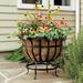 Plow & Hearth Coco Basket Steel Indoor/Outdoor Pot Planter Metal in Black | 18 H x 22 W x 22 D in | Wayfair 51433