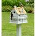 Plow & Hearth Cape Cod 9 in x 10 in x 11 in Birdhouse Wood in Brown/White | 9 H x 10 W x 11 D in | Wayfair 11269