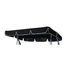 Replacement Canopy for Garden swing 2/3 seater different sizes and styles available (Black, 190 x 115 Flat)