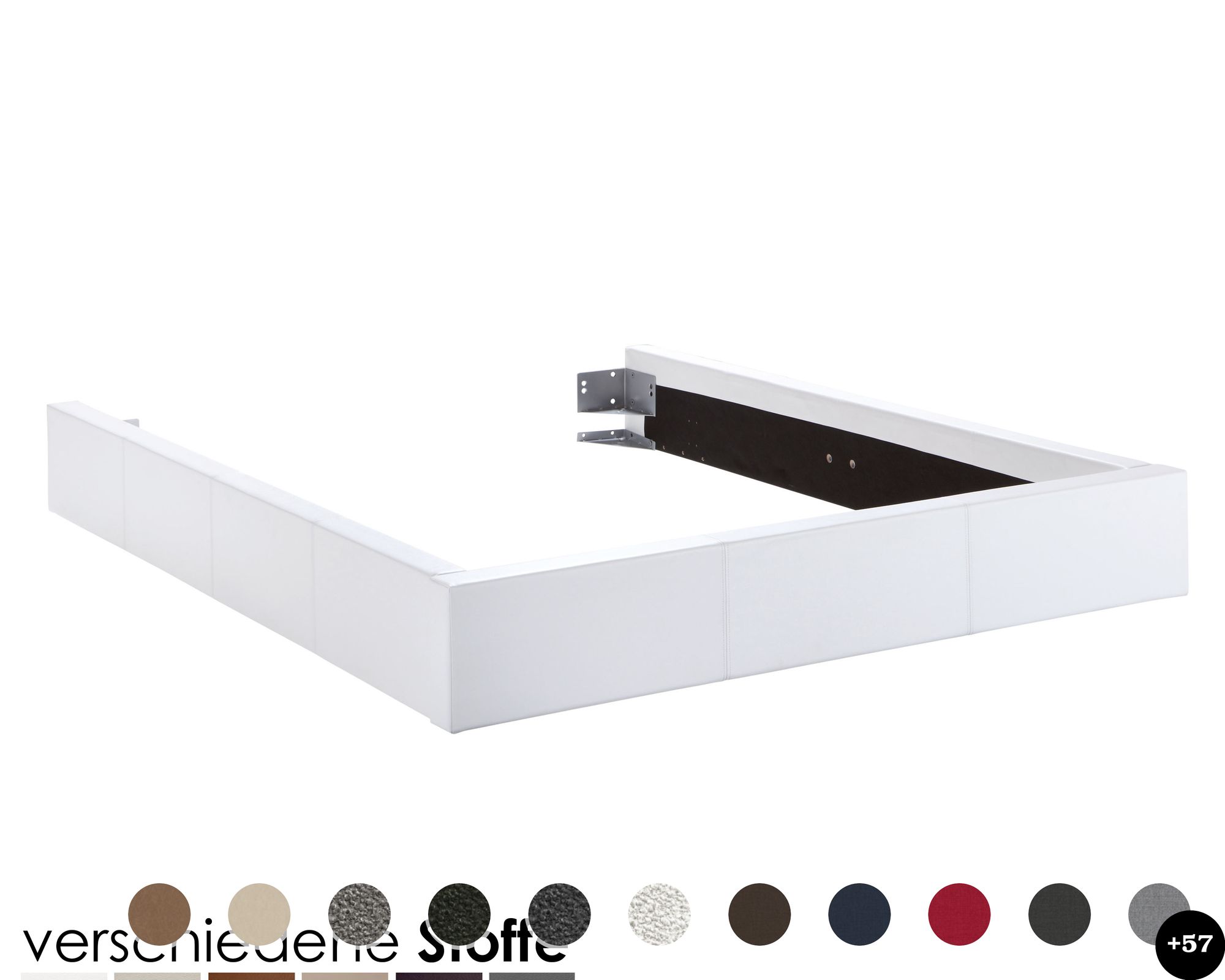 Hasena Dream-Line Bettrahmen Lungo 23/3S 140x200 cm / PK3 Alpina 391 Anthrazit