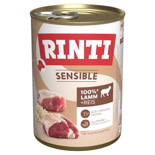 12x400g Sensible Lamm & Reis Rinti Hundefutter nass