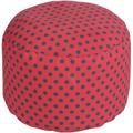 Isabelle & Max™ Aadil 20" Wide Pouf Ottoman Polyester in Red/Black | 13 H x 20 W x 20 D in | Wayfair VVRO1484 26809808