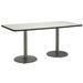 KFI Studios 72" L Breakroom Table Metal in White/Black/Brown | 29 H x 72 W x 36 D in | Wayfair T3672-B1922-SL-CL