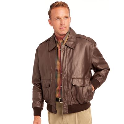 Blair Men's John Blair Aviator Leather Jacket - Brown - XL