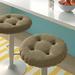 Wildon Home® Azilal Tufted Gripper Barstool Outdoor Cushion Set Polyester in Brown | 2 H x 14 W in | Wayfair WFBS1302 28060162