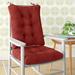 Wildon Home® Azilal Non-Slip Rocking Chair Outdoor Cushion Set, Polyester in Red/Brown | 3 H x 17 W in | Wayfair WFBS1300 28060139