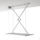 foxydry Mini, Ceiling Mounted Pulley Clothes Airer, Clothes Drying Rack, Vertical Folding Laundry Drying Rack in aluminium and steel 50.40x21.26x9.84 IN (Grey, 120)