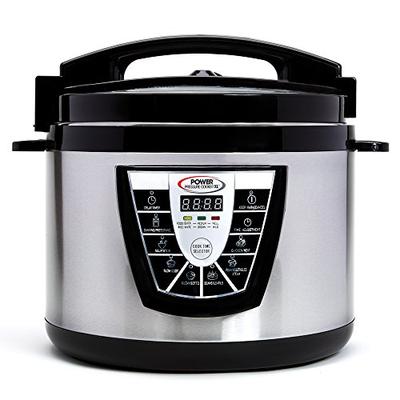 Power Pressure Cooker XL XL 10-Quart Electric Pressure, Slow, Rice Cooker,  Steamer & More, 7 One-Touch Programs, Silver