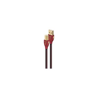 AudioQuest Cinnamon 2.5' USB A/B Cable - Black/Red - 65-088-12