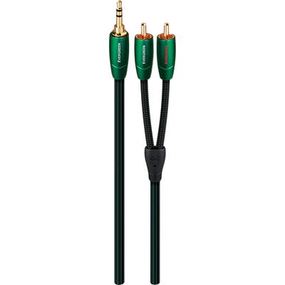 AudioQuest Evergreen 6.6' 3.5mm-to-RCA Interconnect Cable - Black/Green - EVERG02MR