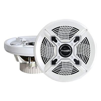 Bazooka 8" 2-Way Marine Coaxial Speakers with Poly Cones (Pair) - White - MAC8100W