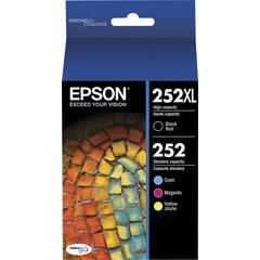 Epson 252XL 4-Pack High-Yield Ink Cartridges - Cyan/Magenta/Yellow/Black - T252XL-BCS