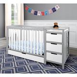 Graco Remi 4-in-1 Convertible Crib & Changer w/ Storage Wood in Gray/White | 35.94 H x 29.53 W x 28 D in | Wayfair 04586-211F