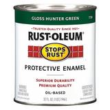 RUST-OLEUM 7738502 Interior/Exterior Paint, Gloss, Oil Base, Hunter Green, 1 qt