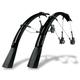 SKS GERMANY RACEBLADE PRO XL mudguard set, ideal for road bikes (super-light bike accessory with extra-long spoiler, quick-release fastening, incl. struts and fastening material), black.