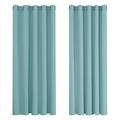 Deconovo Super Soft Solid Thermal Insulated Eyelet Blackout Curtains for Kids 66 x 72 Inch Drop 1 Pair Sky Blue