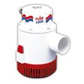Rule 56D 4000 GPH Marine Bilge Pump, Non-Automatic, 12 Volt, White/Red