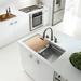 Houzer Quartztone 23.62" L x 20" W Single Bowl Topmount Kitchen Sink Granite in Black/White | 7.87 H x 20 D in | Wayfair G-100 MOCHA