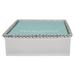 Mariposa String of Pearls Beaded Napkin Holder Metal in Blue/Gray | 1.5 H x 5.75 W x 5.75 D in | Wayfair 1859-C