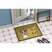 Caroline's Treasures Jack Russell Terrier Spoiled Dog Lives Here Non-Slip Outdoor Door Mat Synthetics in White | 24 W x 36 D in | Wayfair