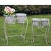 Attraction Design Home 2-Piece Metal Pot Planter Set Metal | 8 H x 8 W x 6 D in | Wayfair HG1231