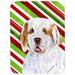 Caroline's Treasures Clumber Spaniel Candy Cane Holiday Christmas Glass Cutting Board Glass | 0.15 H x 11.25 W x 15.38 D in | Wayfair SS4569LCB
