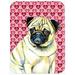 Caroline's Treasures Valentine Hearts Pug Hearts Love & Valentine's Day Portrait Glass Cutting Board Glass | 0.15 H x 11.25 W x 15.38 D in | Wayfair