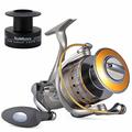 Yoshikawa Spinning Reel 10+1 Ball Bearings 5.5:1 Aluminum Spool Anti-Corrosion Sea Fishing Reel Carp Fishing 3000 4000 5000 6000 Max 36LB Carbon Fiber Drag, Metal Handle