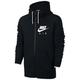 NIKE AW77 Full Zip Hoody Men's Hooded Sweater, black/white, L