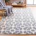 White 27 x 0.38 in Indoor/Outdoor Area Rug - Mercer41 Vannatter Geometric Hand Hooked Gray/Ivory Indoor/Outdoor Area Rug | 27 W x 0.38 D in | Wayfair