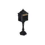 Amco Mailboxes Locking Post Mounted Mailbox Aluminum in Black | 15.25 H x 46 W x 13.25 D in | Wayfair VM-280-BLK