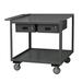 Durham Manufacturing Mobile 36"W Steel Top Workbench Steel in Gray | 54.25 H x 36 W x 24 D in | Wayfair RSC-2436-2-LP-2DR-32B-95