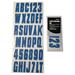 HARDLINE PRODUCTS GBLU350EC Number and Letter Combo Kit,Blue,3 in.H
