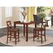 Alcott Hill® Pleasant View 2 - Person Rubberwood Solid Wood Dining Set Wood/Upholstered in Brown | 36 H in | Wayfair ALCT4541 27474946