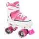 HUDORA Rollschuh Roller Skate in pink/schwarz - hochwertige Rollschuhe aus Nylon - Bequeme Kinder Rollschuhe über 4 Größen verstellbar - stilvolle Rollschuhe für Kinder & Jugendliche