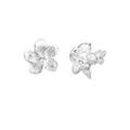 Elli Ohrringe Damen Frangipani Blüte mit Kristalle Blume in 925 Sterling Silber