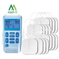 Med-Fit Premier Plus Rechargeable TENS Machine: Advanced Pain Relief with Muscle & Neuromuscular Stimulation - 24 Easy-to-Use Programs, Includes 4 Extra Packs of Self-Adhesive Pads