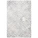 White 24 x 0.25 in Area Rug - House of Hampton® Berman Geometric Handmade Tufted Wool Gray/Ivory Area Rug Wool | 24 W x 0.25 D in | Wayfair