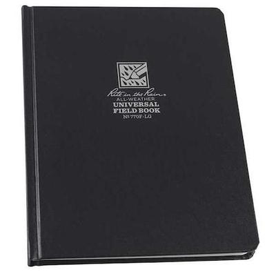 RITE IN THE RAIN 770F-LG Book,Universal,80 Sheets,Black Cover
