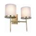 Elegant Lighting Bradford 16 2 Light Wall Sconce in Brass