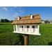 Home Bazaar Bird In Hand Martinsburg Manor 18.5" H x 24" W x 14" D Birdhouse Wood in Brown/Indigo/White | 18.5 H x 24 W x 14 D in | Wayfair